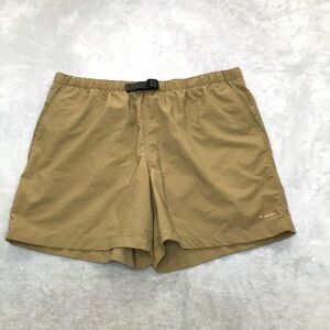 Columbia Men's Dark Tan Self Belted Swim Trunks Size XL
